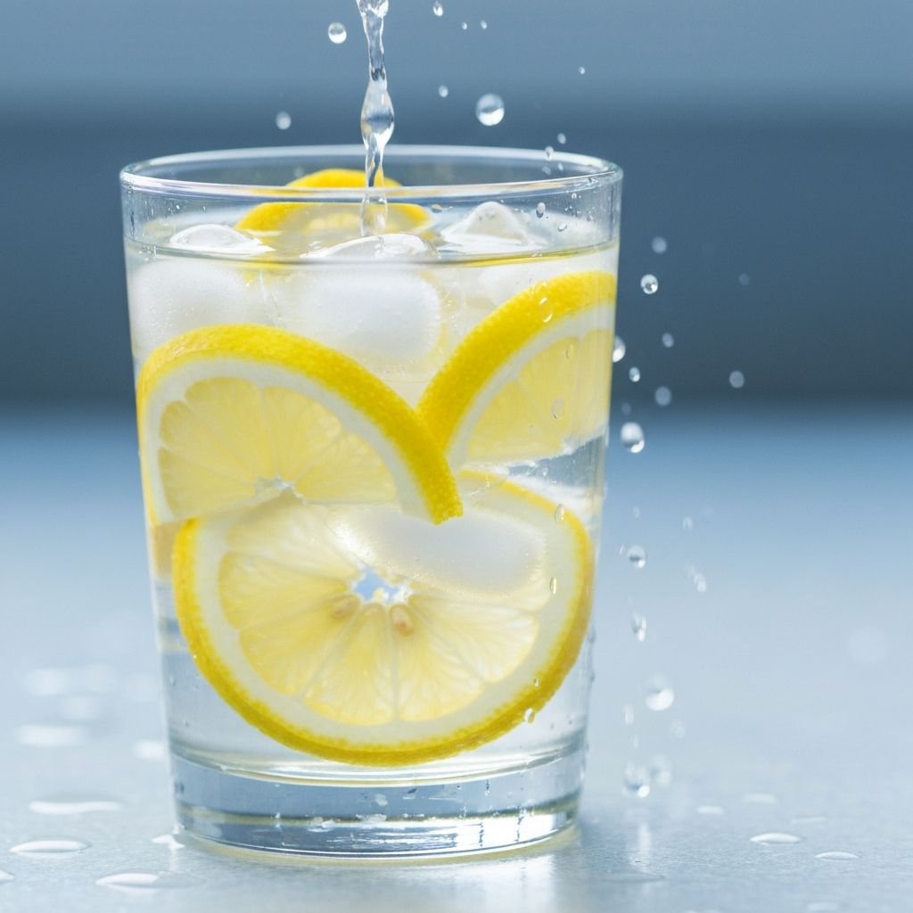 Glass of fresh water